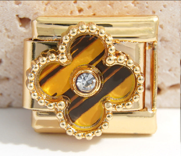 Amber Clover Charm