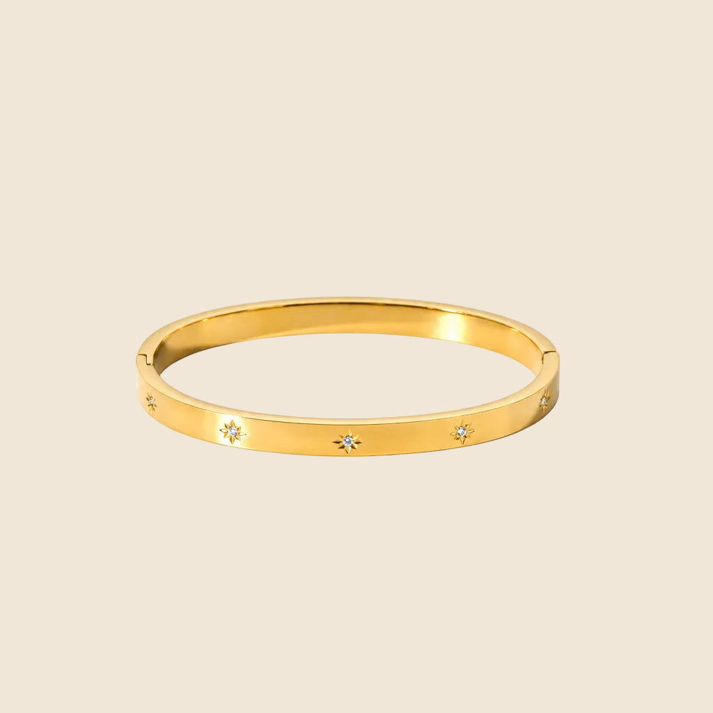 Gold Starburst Bangle