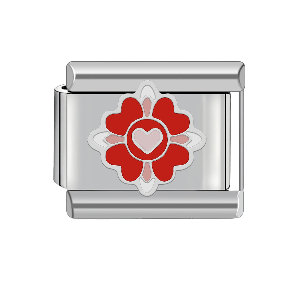 Heart Flower Charm