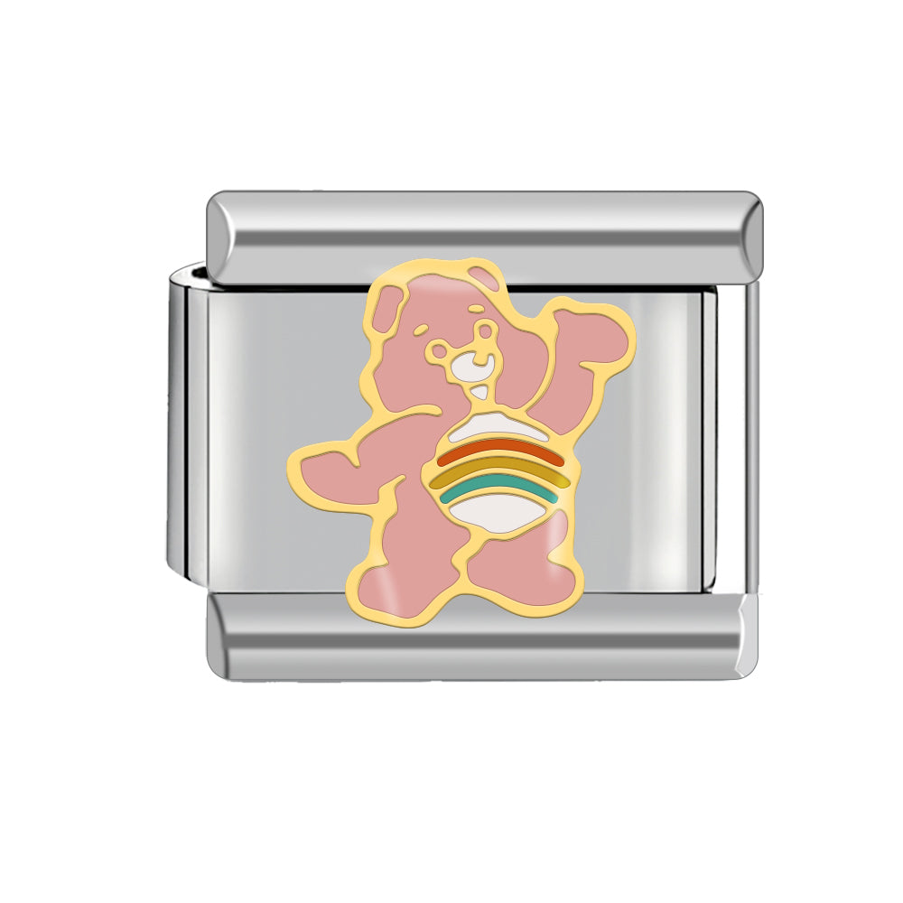 Pink Care Bear with Rainbow Charm