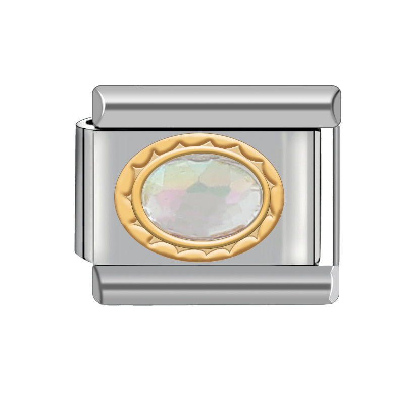 Iridescent Gem Oval Charm