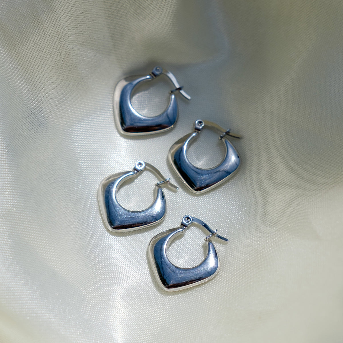Silver Spade Earrings