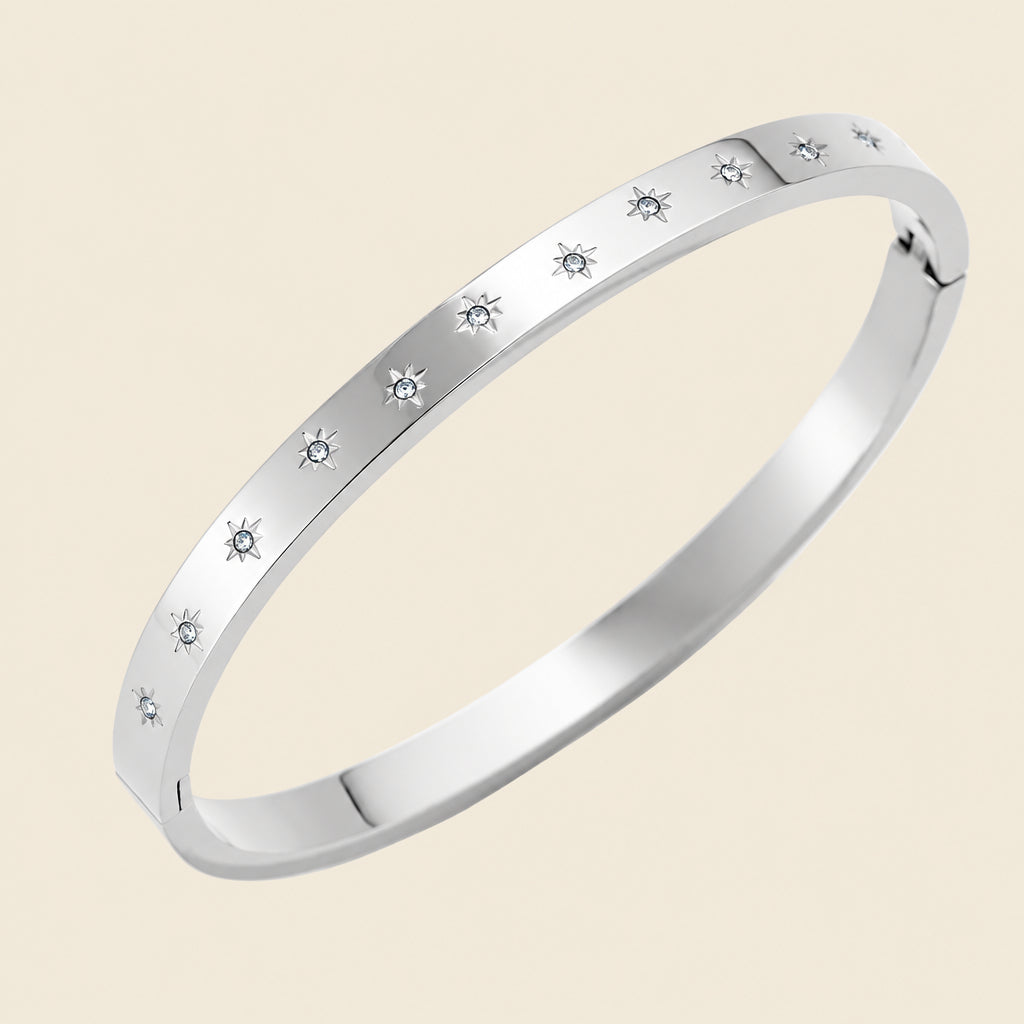 Silver Starburst Bangle