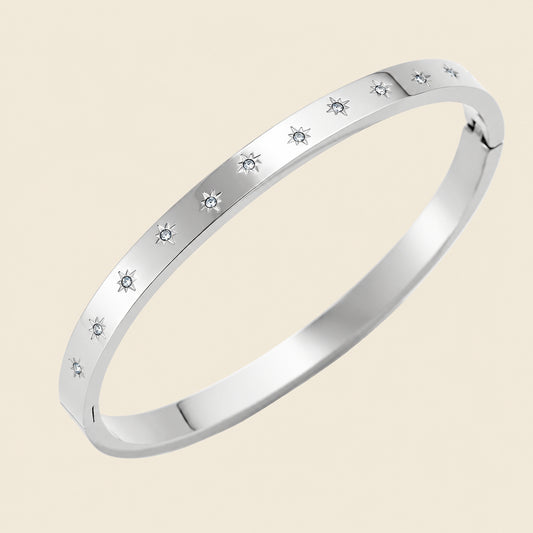 Silver Starburst Bangle