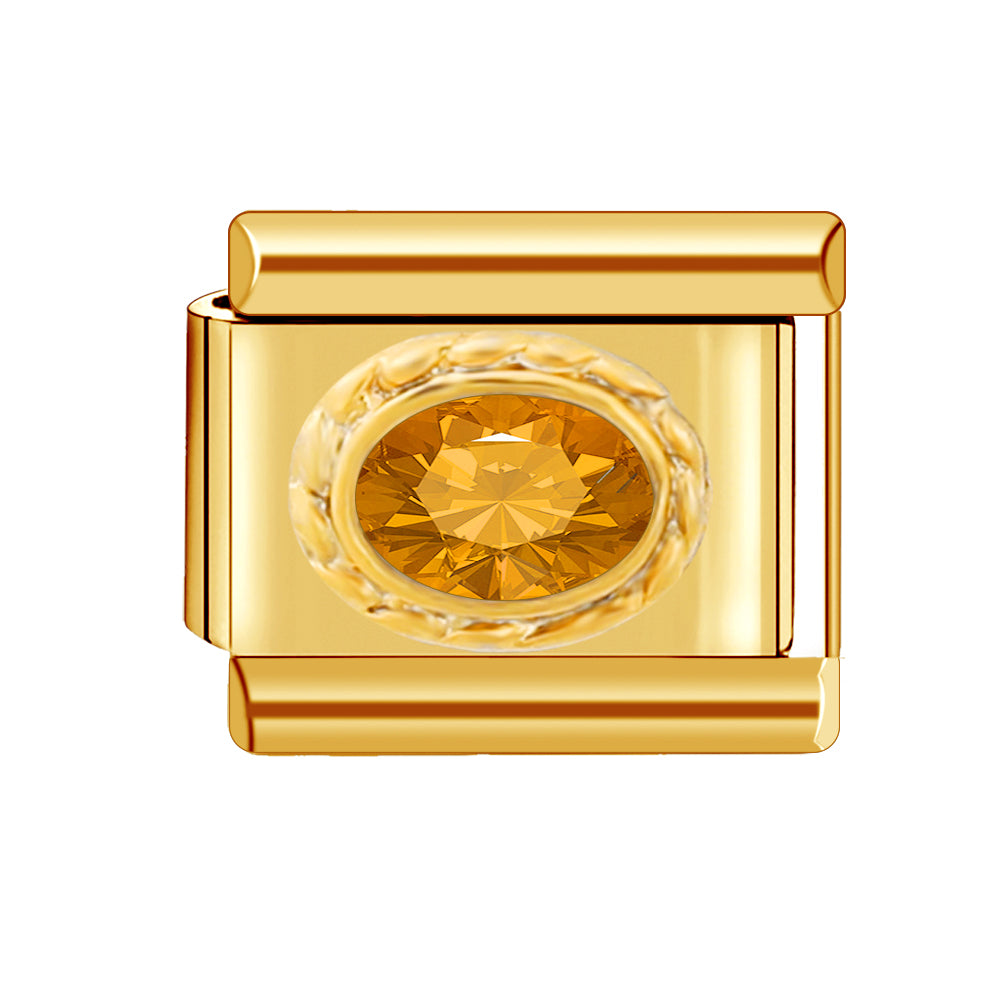 Amber Crystal Charm