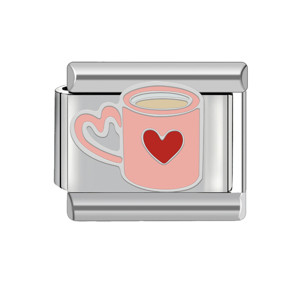 Heart Coffee Cup Charm