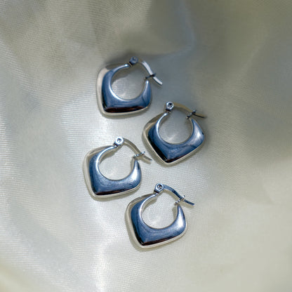 Silver Spade Earrings
