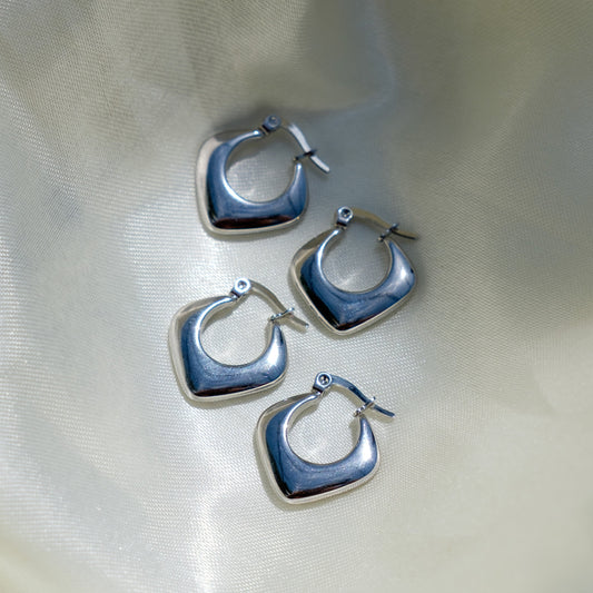 Silver Spade Earrings