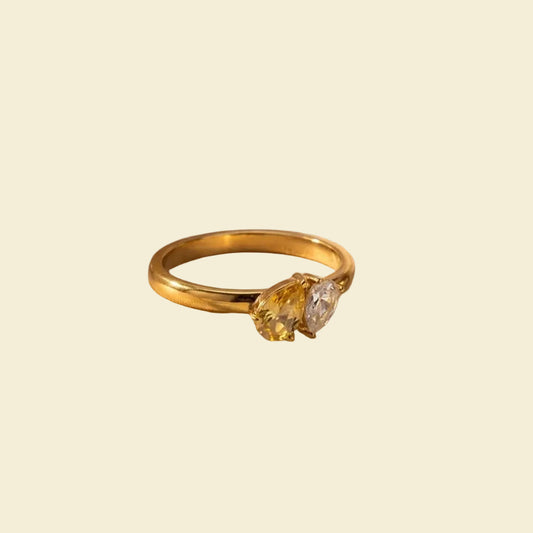 Double Teardrop Crystal Band