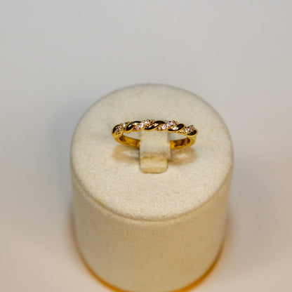Twisted Diamond Ring - Adjustable